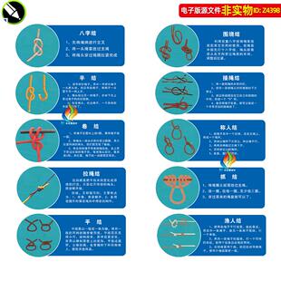 结绳介绍展板结绳训练消防体验馆消防教育基地挂图布置文化墙素材