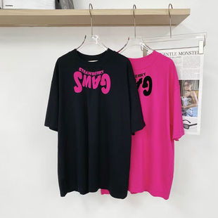 T恤女夏季 南油小众设计 宽松短袖 oversized植绒字母印花韩版 新款