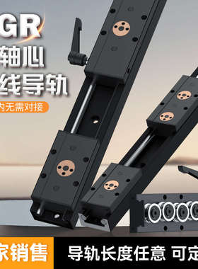 直线导轨  SGR15-35锁紧内置双轴心滑台高速滑道光轴滑轨摄影滑块