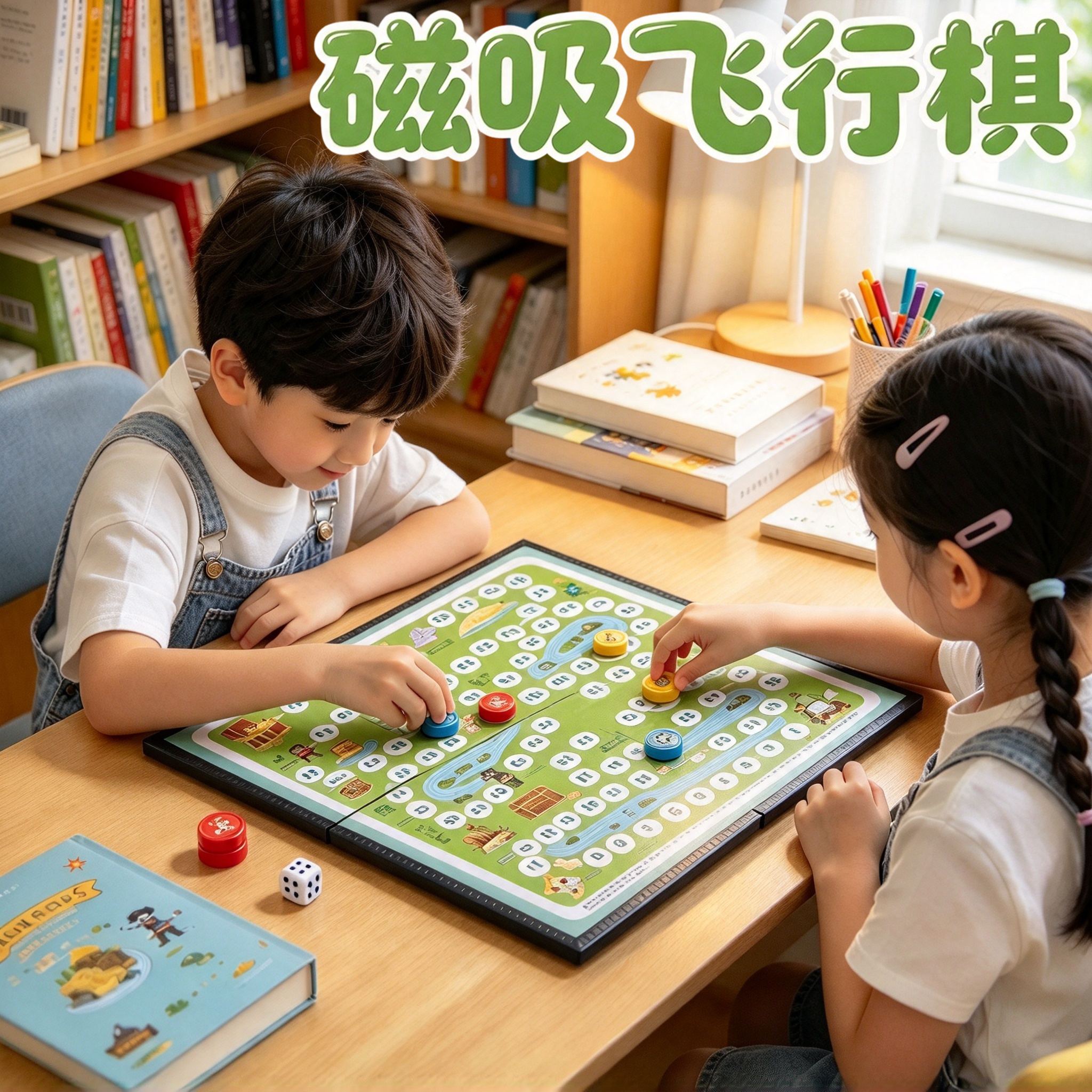 快乐假期冒险棋飞行棋跳棋五子棋棋小学生益智闯关磁性幼儿园骰子