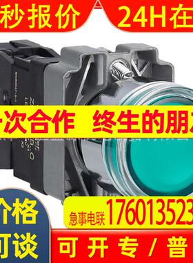 XB2BW33B1C带灯按钮1NO瞬时型绿色闪动按钮AC/DC24V 22mm带灯按钮