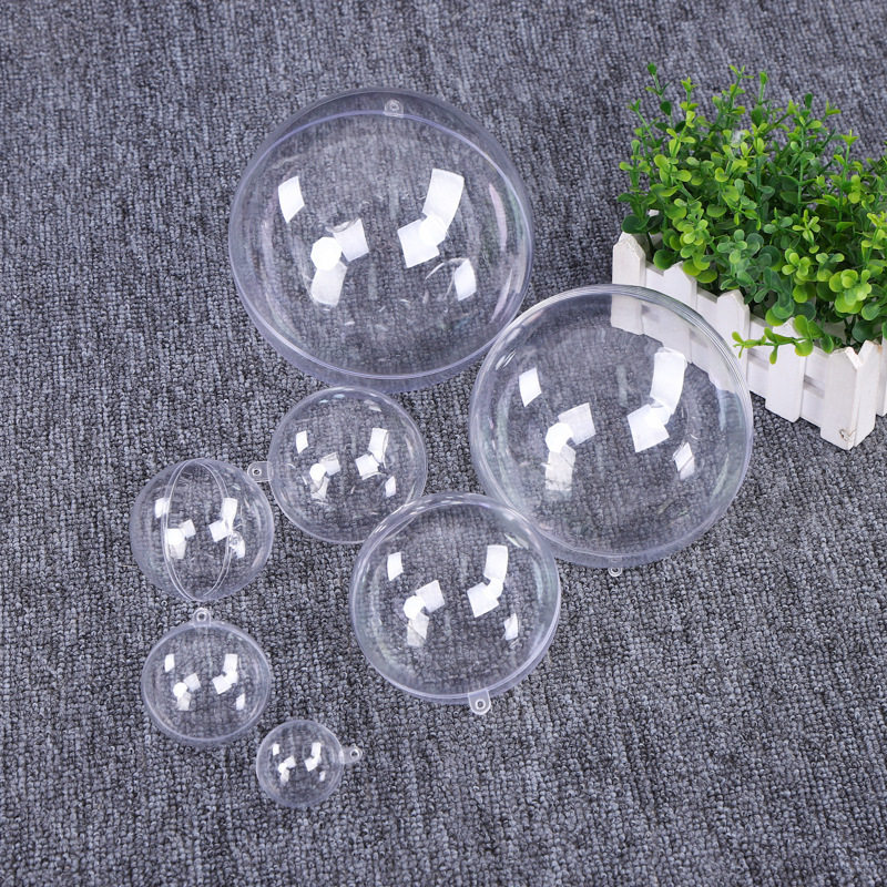 现货圣诞装饰挂球Ps空心透明球礼盒圆形塑料球高透明圣诞球,家居饰品,桌面摆件,淘宝优惠券,粉丝福利购,淘宝优惠卷