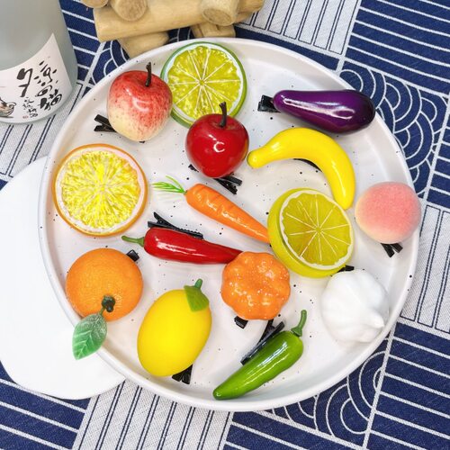 韩版ins夏季仿真水果橘子食物发夹学生聚会搞怪顶夹摆摊发饰头饰