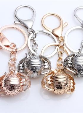 可打开多层翅膀吊坠包挂件天使翅膀项链相盒照片钥匙扣