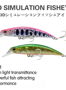 新款 RYUKI矛头 80S沉水米诺鱼饵翘嘴海鲈鱼路亚饵