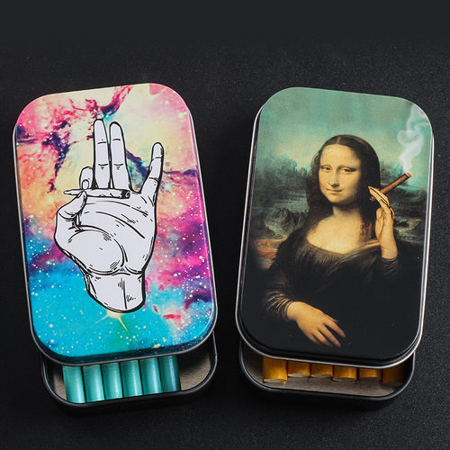 创意个性马口铁烟丝盒20支装烟盒手卷烟草盒便携随身男士盒子烟具