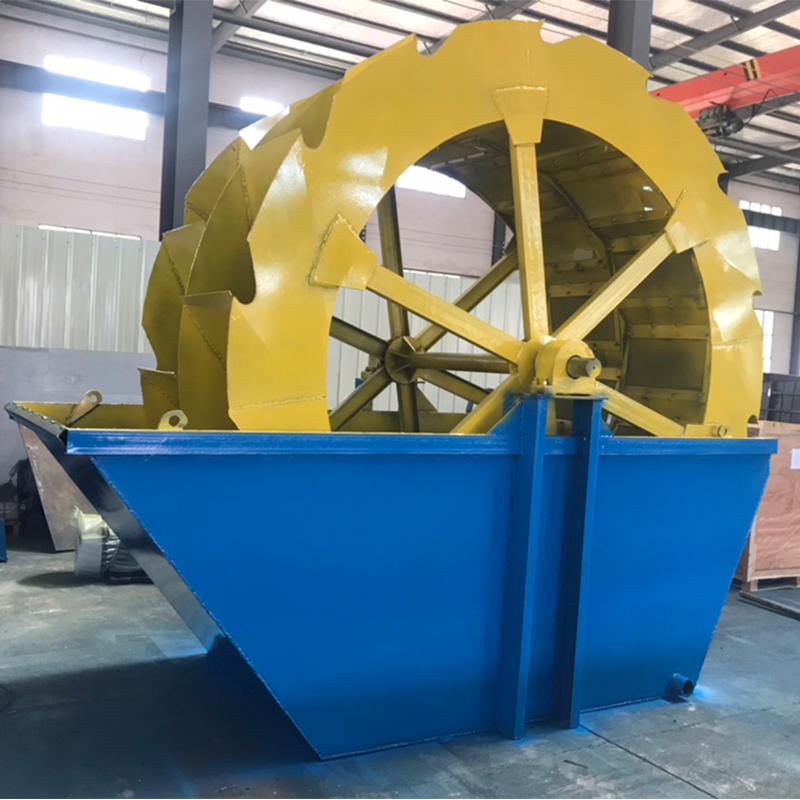 2.2米轮斗洗砂机圆轮洗沙机 冲孔板筛网两排槽水洗轮风化沙清洗机