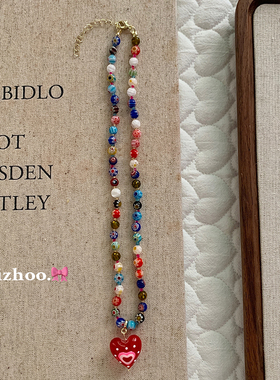 多巴胺彩色串珠项链女配饰颈链