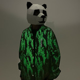 中性2021新品潮牌衬衫外套全身满印夜光印花衬衣女H1557，女装衬衫，电商A362