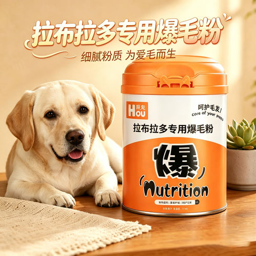 拉布拉多爆毛粉蛋黄粉狗狗专用宠物狗吃的食物拌粮用护毛发营养品
