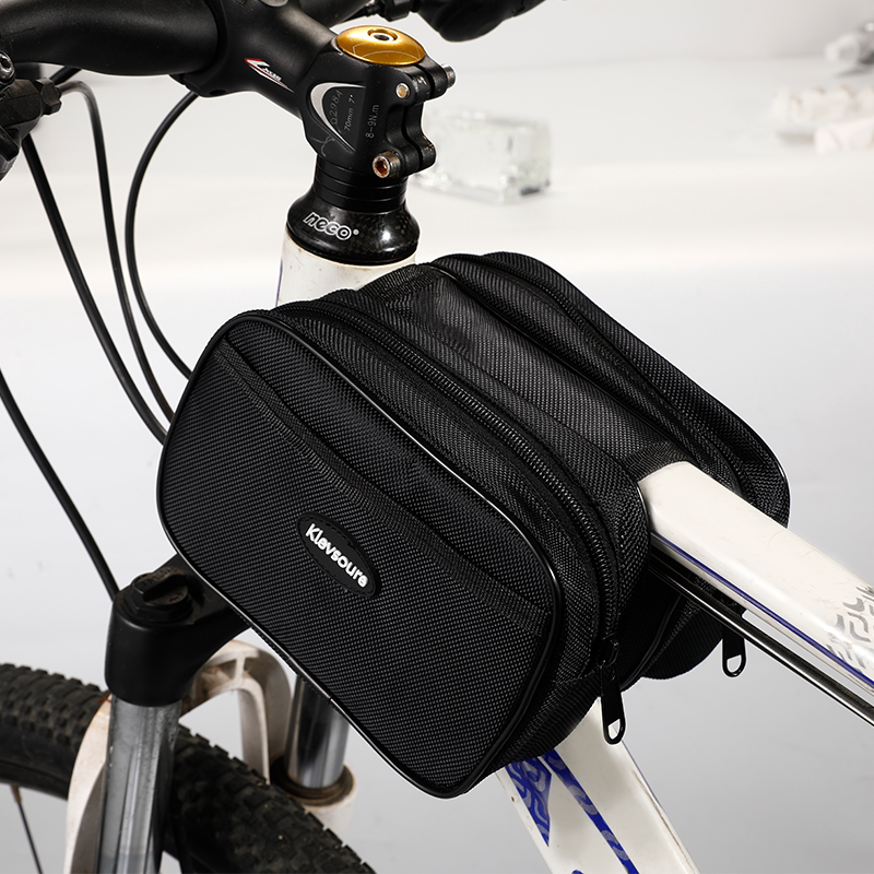 热销山地公路自行车梁包单车上管包骑行手机收纳包快拆卡扣拉链包