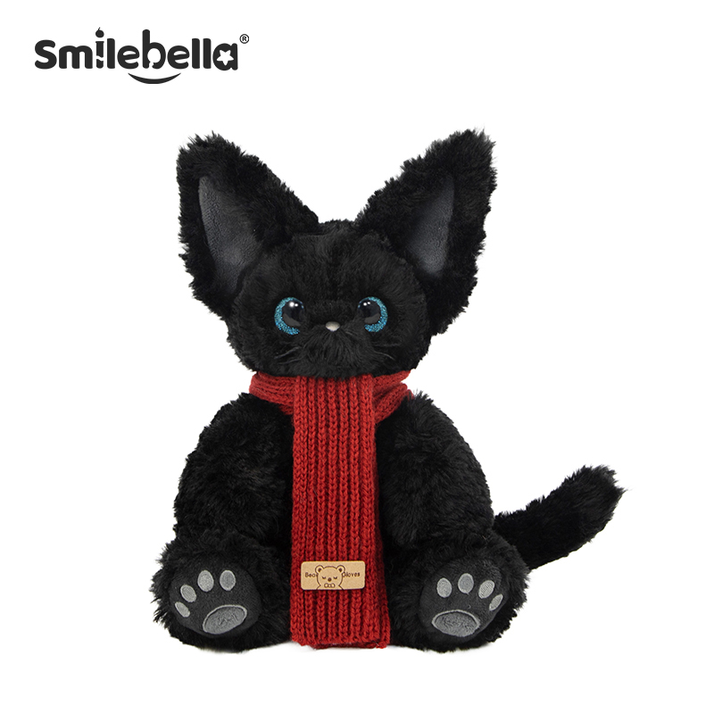 英国SmileBella黑色德文猫咪布偶生日礼物公仔安抚娃娃毛绒玩偶