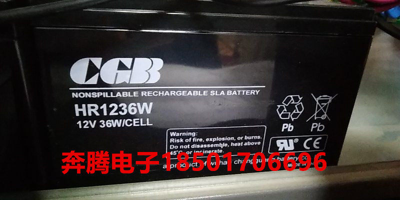 CGB蓄电池 HR1236W 12V36W/CELL 恒电HENDIAN不间断UPS电源电池