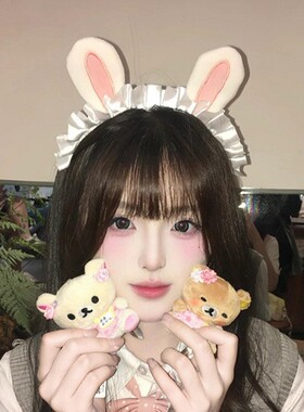 日系软萌可爱兔子耳朵发箍甜美