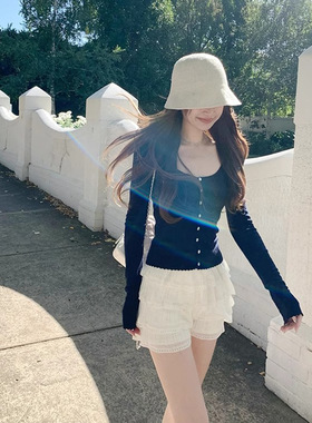 分层裙子 莉莉丝_超细羊毛 钩花蛋糕短裙新款a字白色半身裙女热卖