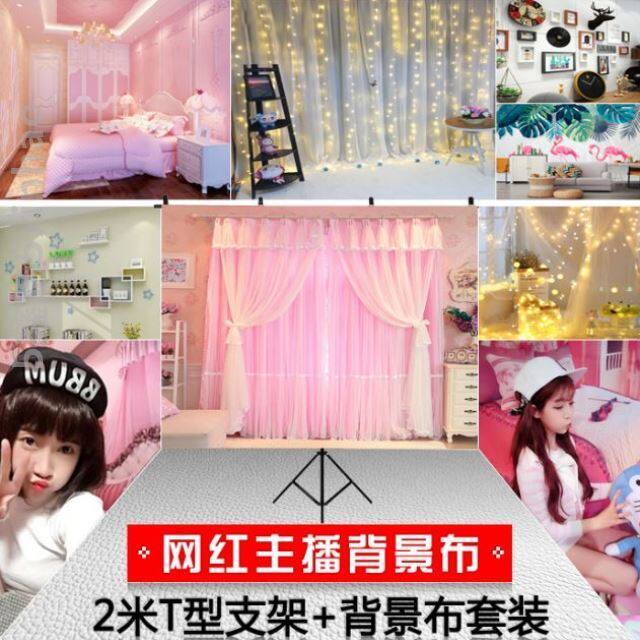 直播设备全套背景墙直播背景墙可移动折叠床头墙布布置房间挂布卧|msdalam kategori Aksesori Digital 3C, SLR/aksesori tunggal kamera, Studio Equipment, kain latar belakang - dari Buy2taobao.com untuk memberikan perkhidmatan ejen Taobao profesional membeli