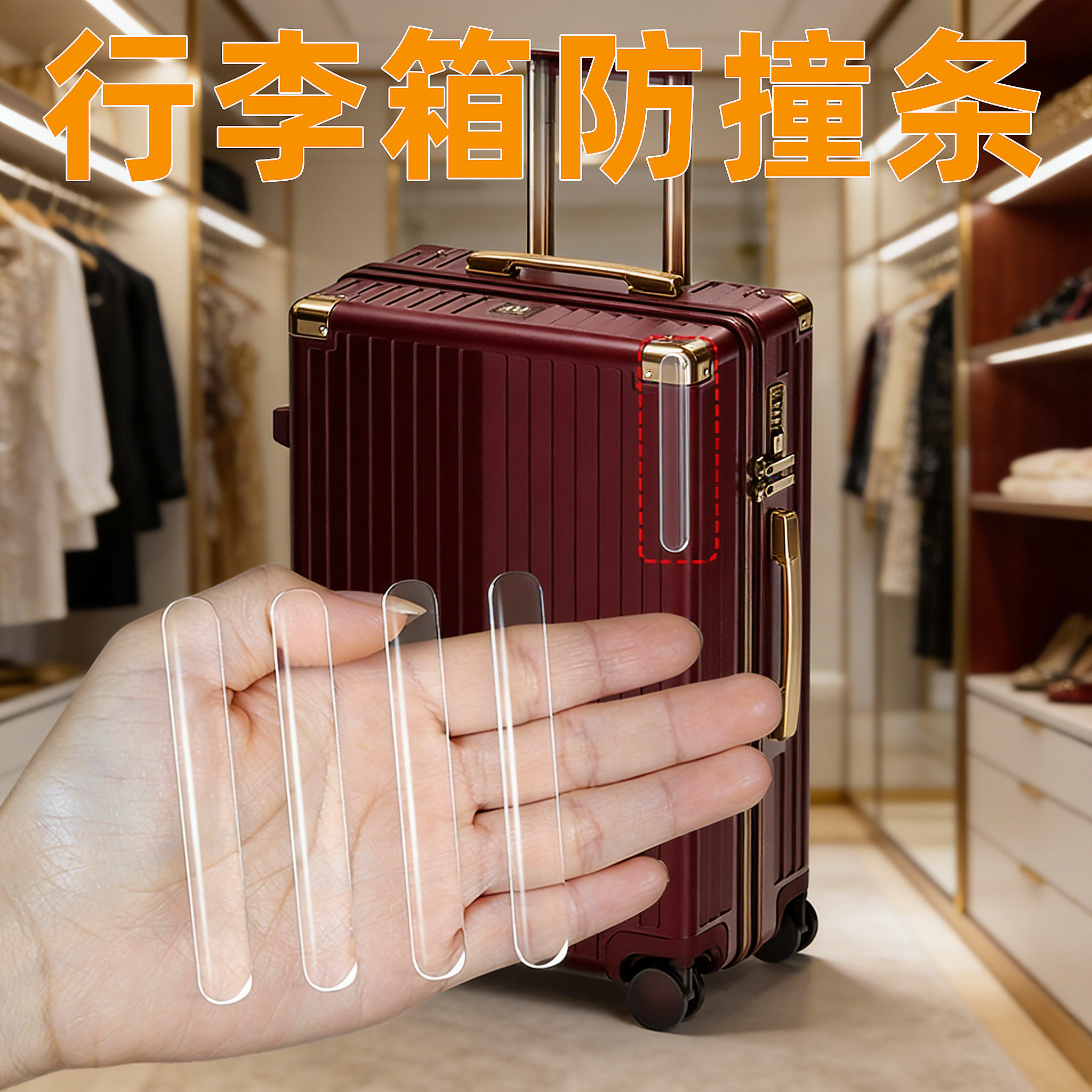 行李箱防撞贴防刮贴拉杆箱边角刮