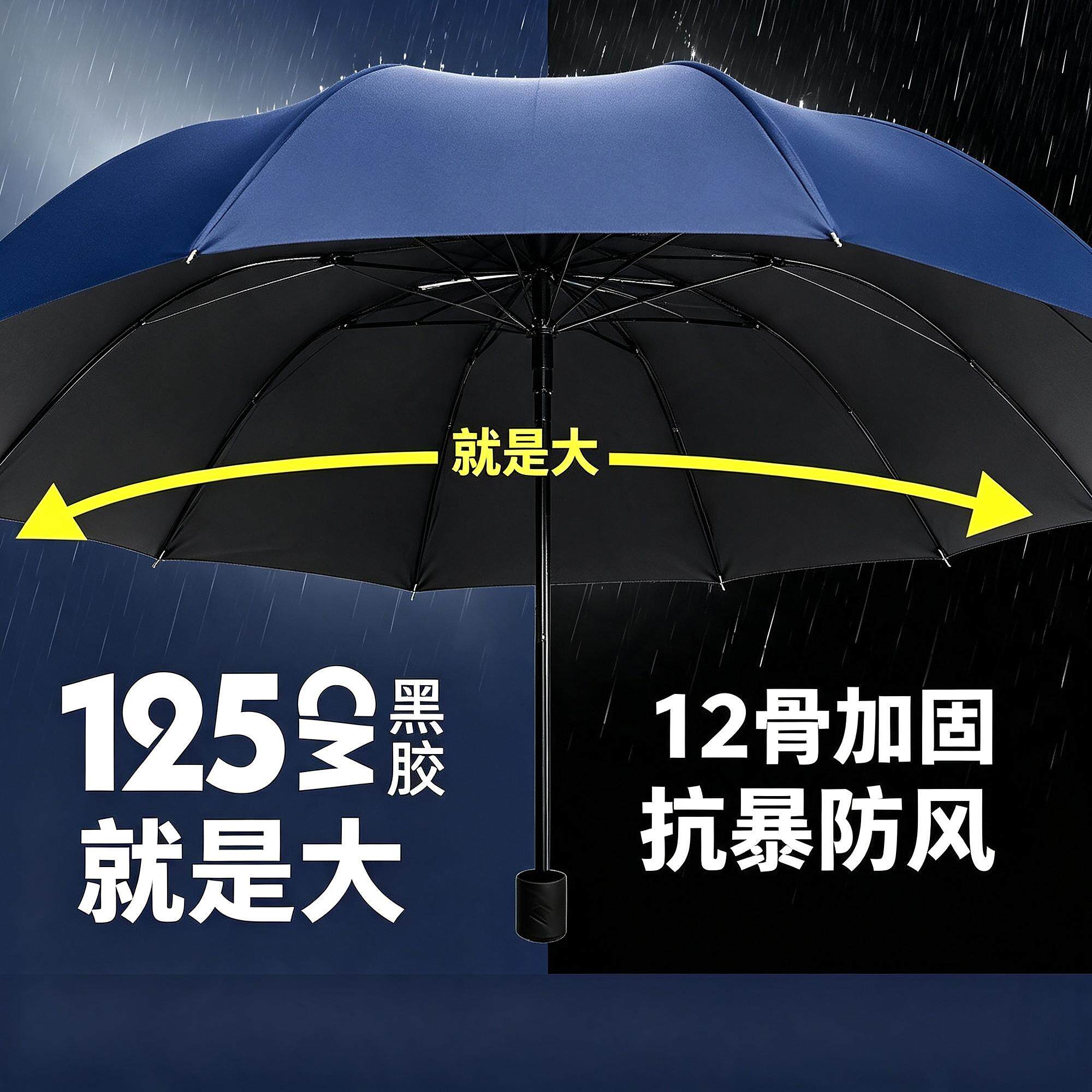室外双骨加粗加大雨伞加固加厚