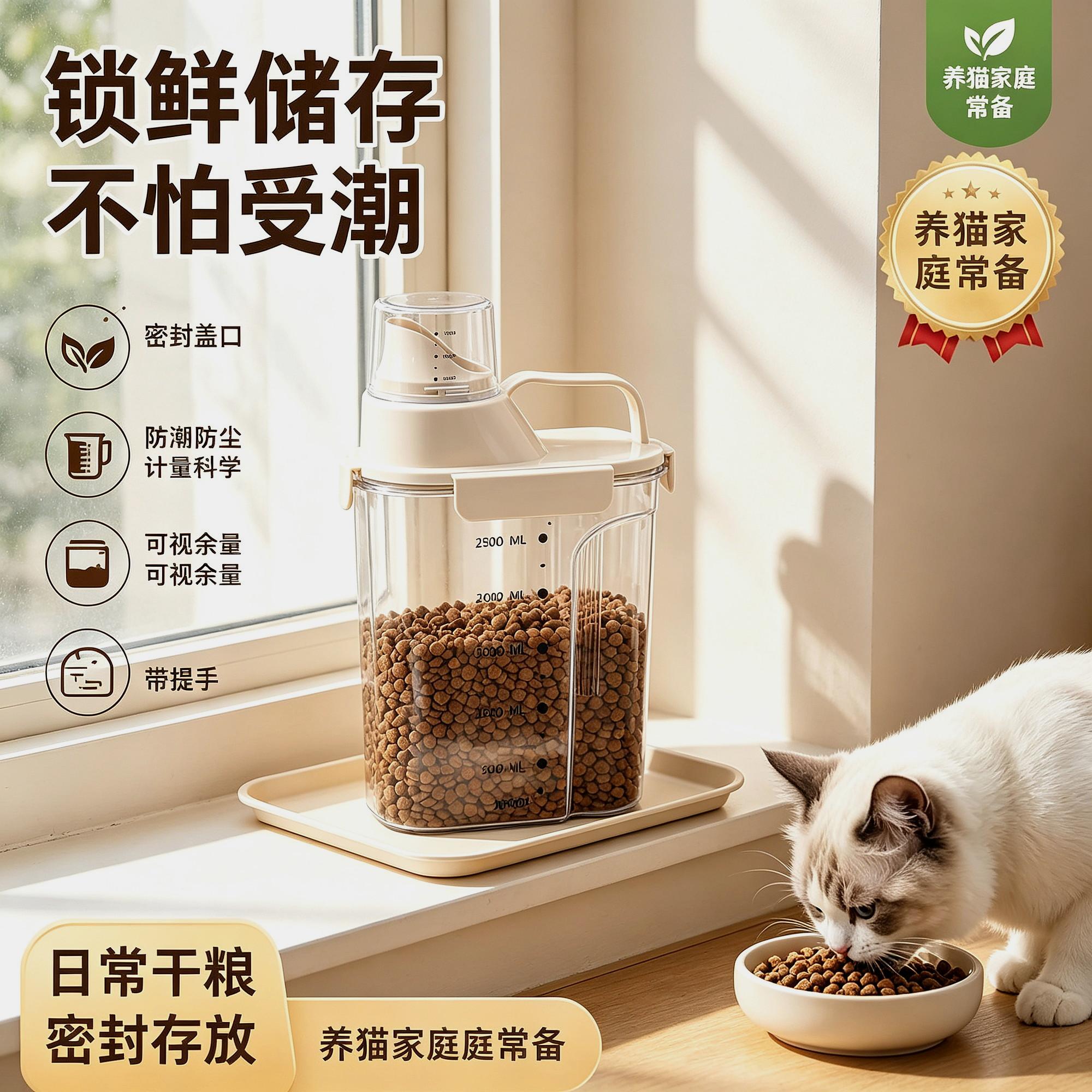 宠物食品开盖防虫小抽湿宠物储