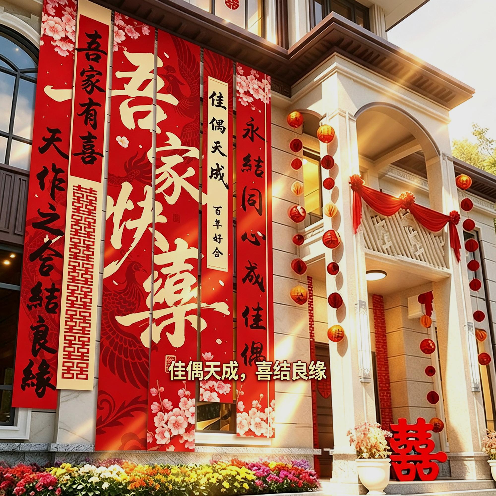 全套客厅全套拉花结婚院子装饰