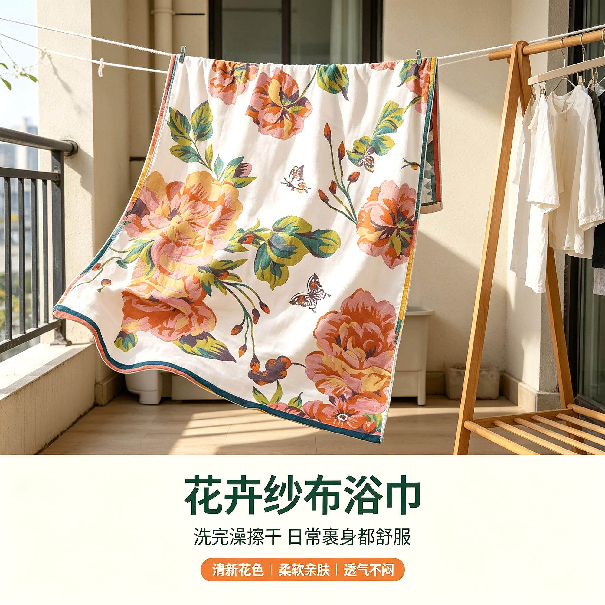 纱布浴巾大人专用儿童婴儿吸水