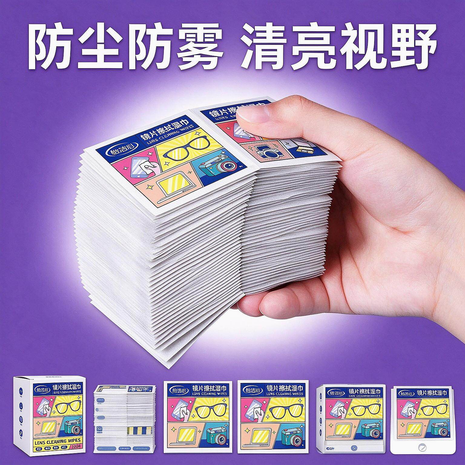 一次性擦眼镜专用湿巾清洁专用