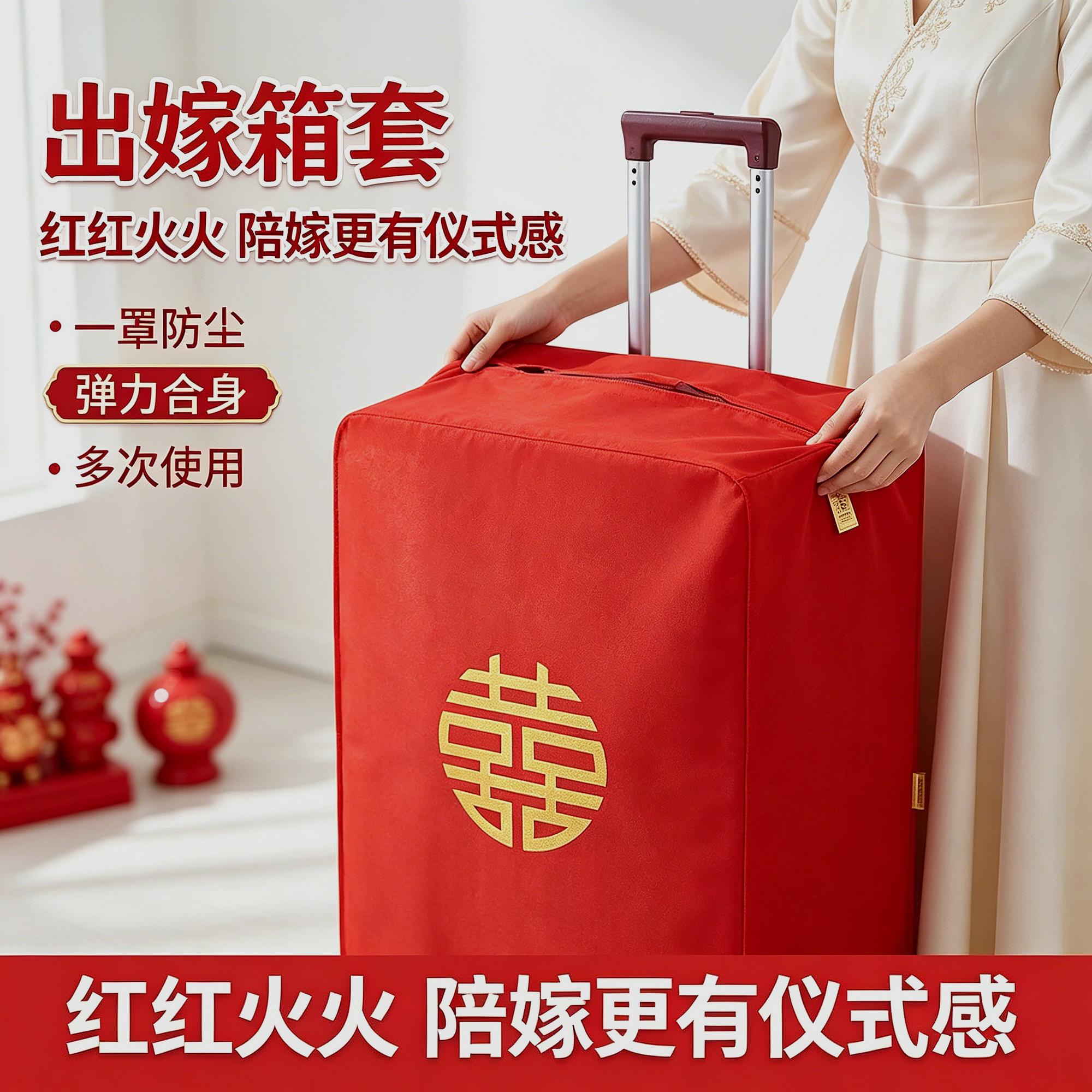 新娘密码罩子婚姻结婚行李箱红