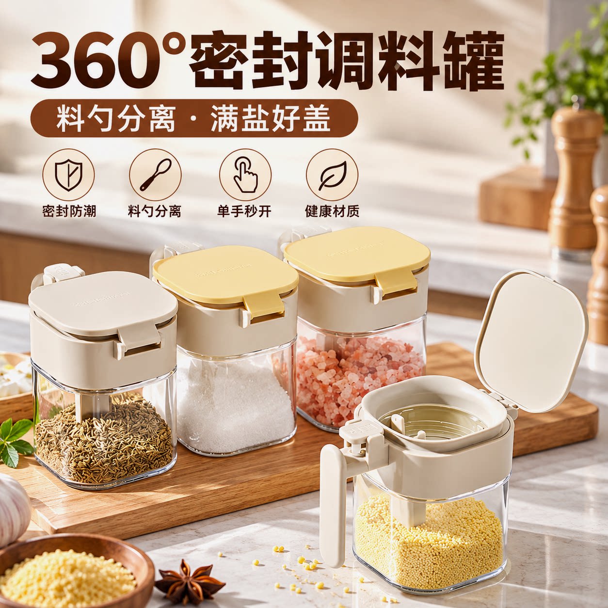 厨房调味盒家用调料盒商用防潮