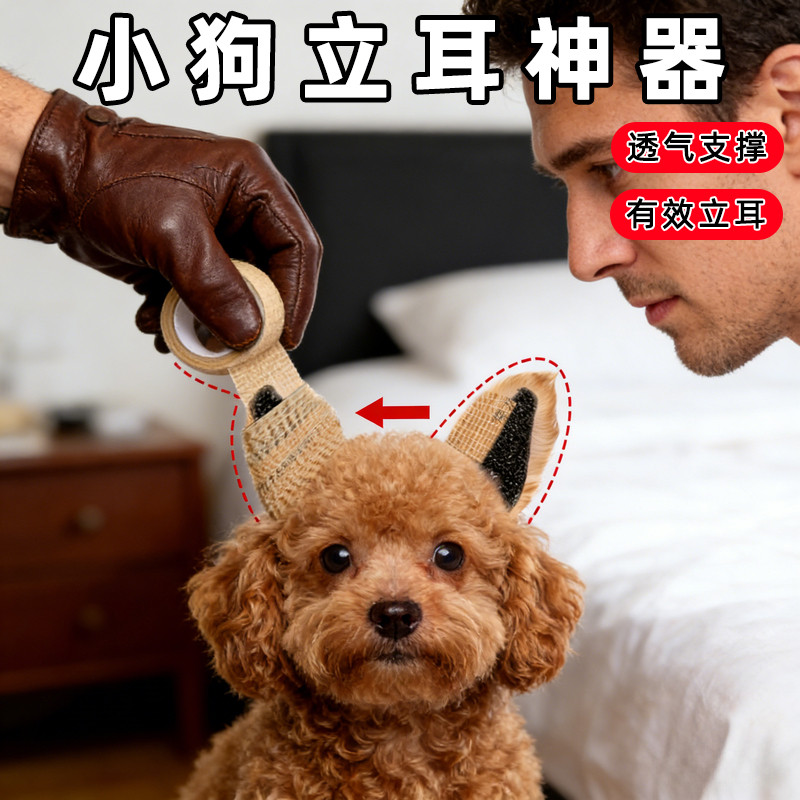 小狗立耳神器狗狗立耳贴德牧幼犬立耳带缠耳辅助弹性绑带犬类耳定