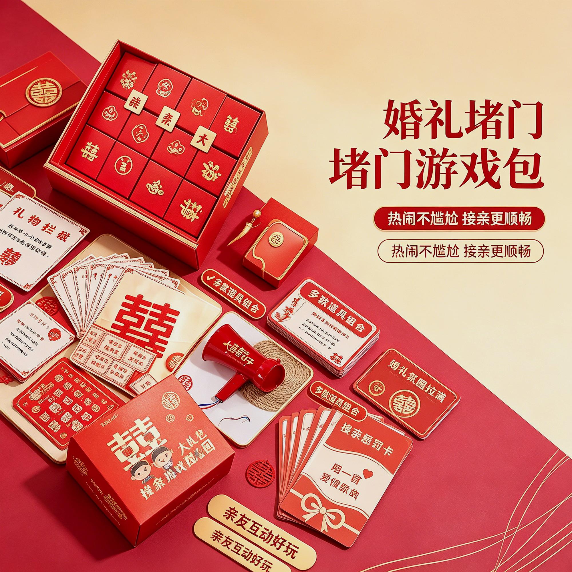接亲游戏道具结婚堵门小游戏婚