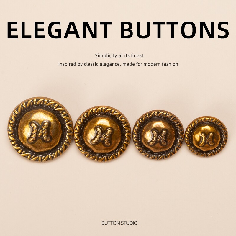 diy牛仔大红色粉色小学生古铜色纽扣扣子秋装好看的大衣成人风