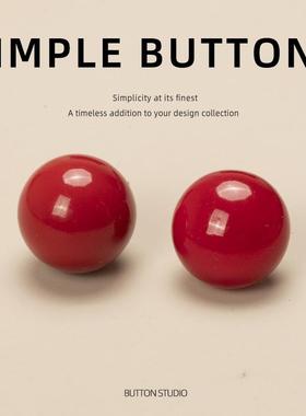 专用高端精致小纽扣衬衫女士高级扣子男式衬衣牛仔金色灰色酒红色