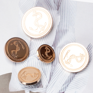 装饰扣纽扣复古圆形简约风金属上衣金色扭扣花纹牛仔裤领口扣子