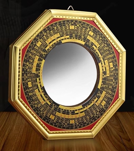 八卦镜凸镜挂大门阳台凹面镜客厅镜子饰品五帝钱葫芦家居摆件挂件