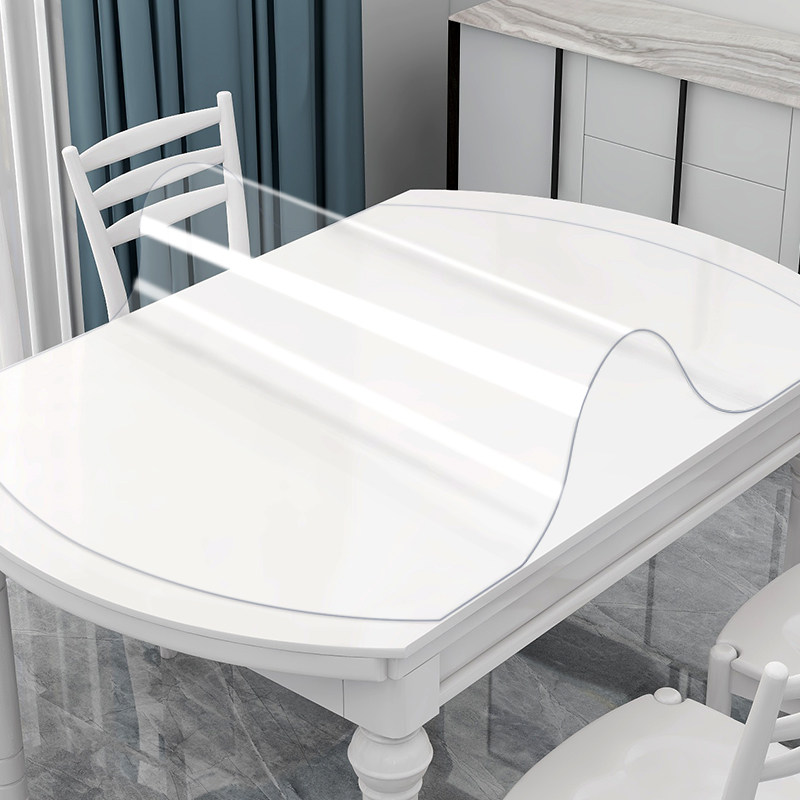 餐桌布折叠椭圆形透明PVC软玻璃桌垫防水防烫防油免洗加厚水晶板,居家布艺,桌布,淘宝优惠券,粉丝福利购,淘宝优惠卷