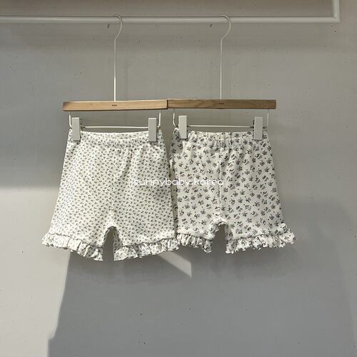 SOYE韩国进口童装代购26夏女童棉柔甜美碎花荷叶边宽松打底短裤