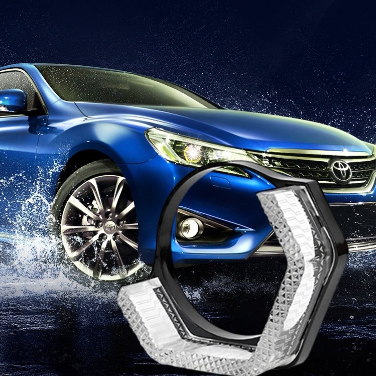 跨境汽车天使眼LED前照灯一体罩5D透镜光圈幻彩APP白黄转向灯u型,汽车零部件/养护/美容/维保,汽车车灯透镜,淘宝优惠券,粉丝福利购,淘宝优惠卷