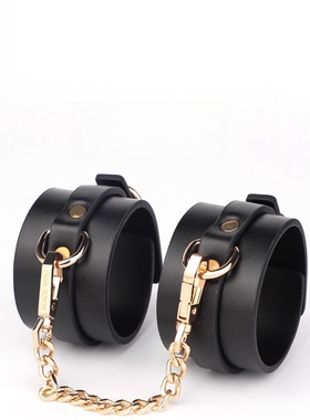 情趣手拷脚镣一体铃铛加重加厚男友道具cosplay金属链可调节情侣