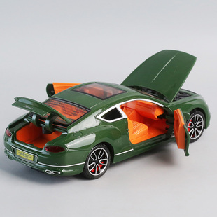 音乐四开门宾利欧陆车模儿童仿真玩具车惯性耐摔灯光小汽车模型