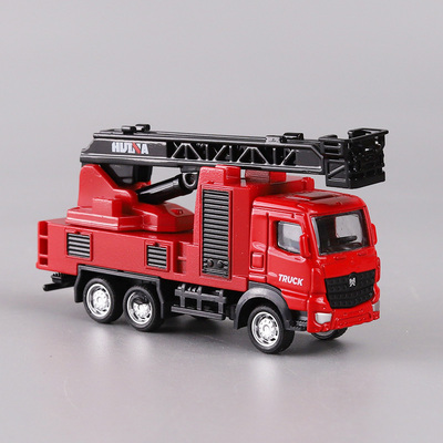 仿真小号云梯车迷你合金消防车模型儿童男孩宝宝滑行耐摔小汽车