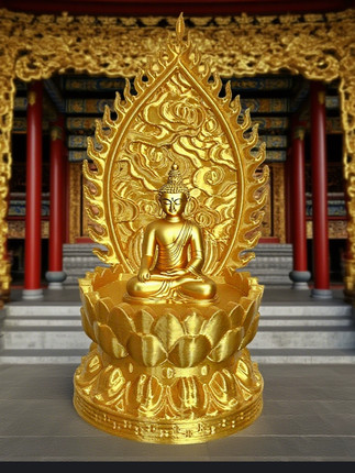 唐卡佛像供奉底座摆放加高带靠背佛光莲花座家用五爷菩萨底托莲台