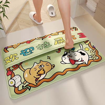 卫生间吸水地垫浴室门垫洗手间门口卡通进门防滑垫擦脚垫卫浴地毯