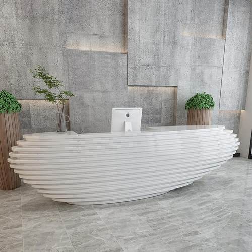 弧形艺术吧台*烤漆前台