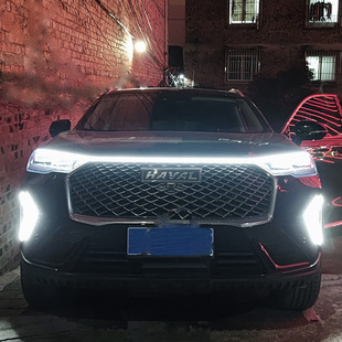 适用于哈弗H6三代动态贯穿式 氛围灯 日行灯M6plus赤兔F7中网改装