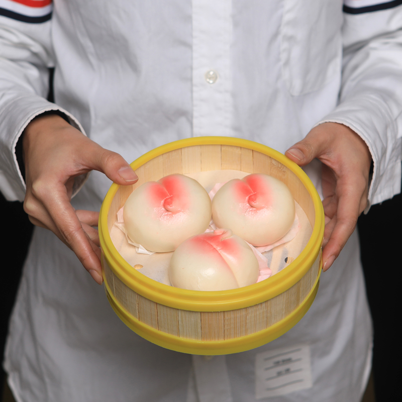 广东名点福寿桃 莲蓉馅寿桃包520g/12个宴席餐厅寿包食材特色点心