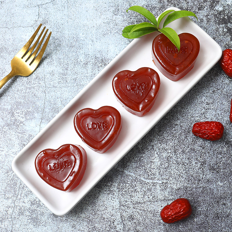 丁三记红枣糕喜宴结婚心形枣茸软糕蒸糕广式酒店早茶点心400g12个