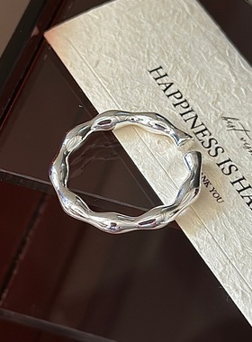 S925纯银冷淡风可调戒指女