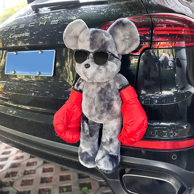 暴力熊汽车尾挂件车外后备箱车载公仔摩托车玩偶装饰品个性车饰