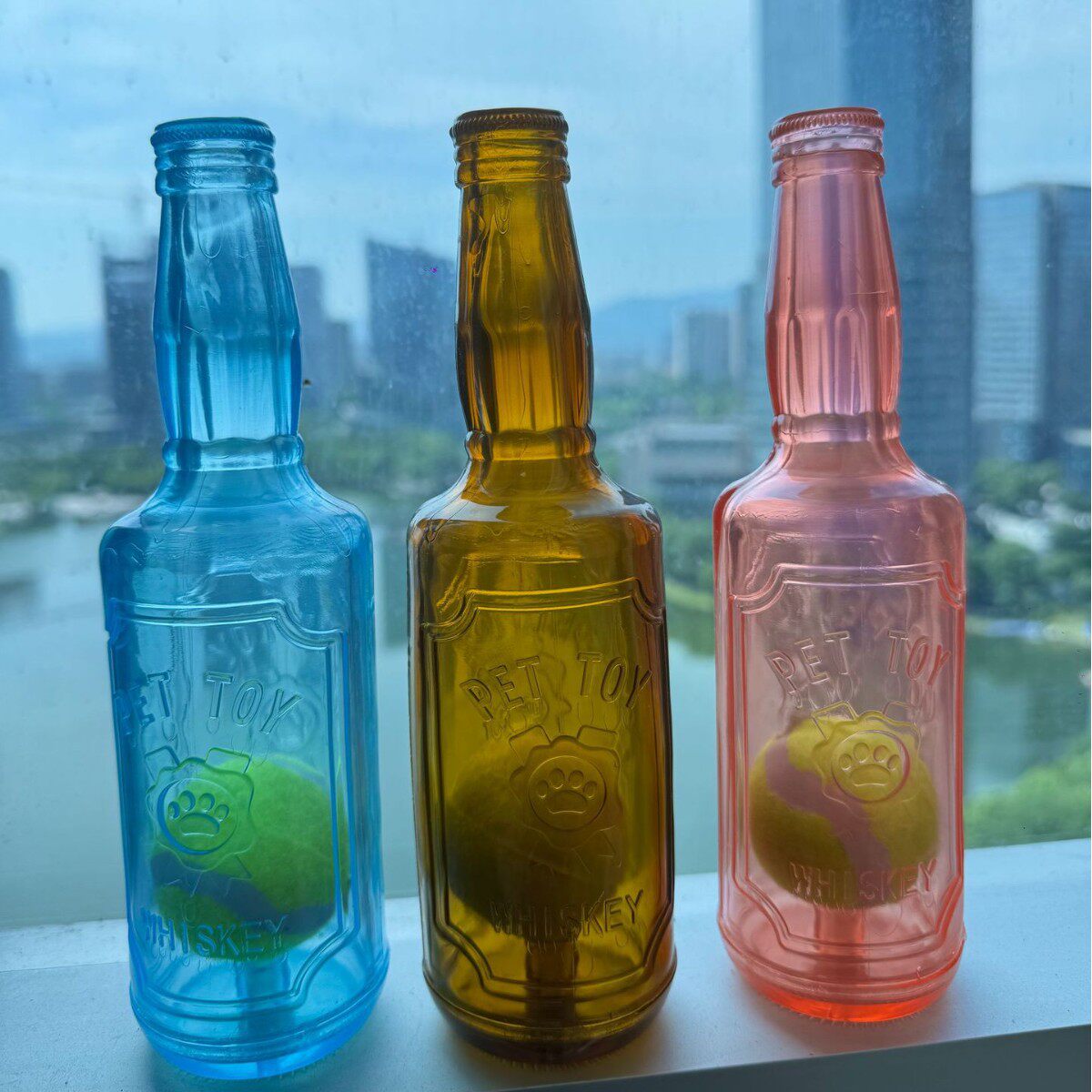 热卖宠物发声网球瓶狗狗