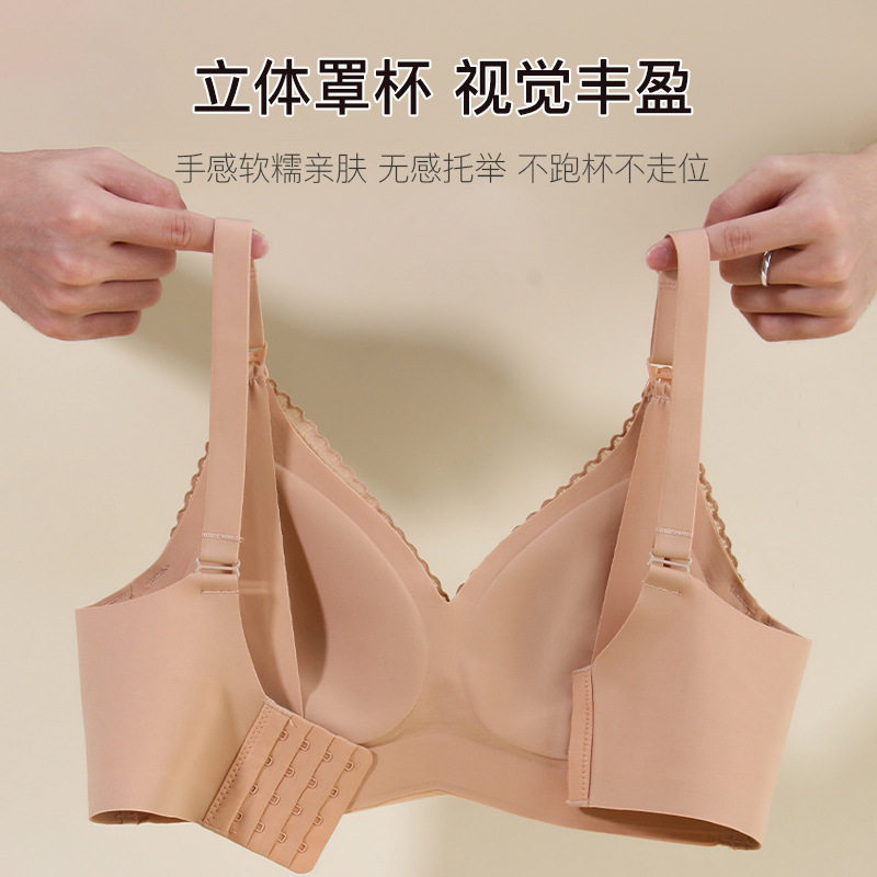 新款哺乳胸罩无钢圈点胶贴合母乳喂奶文薄孕妇怀孕产期防下垂内衣